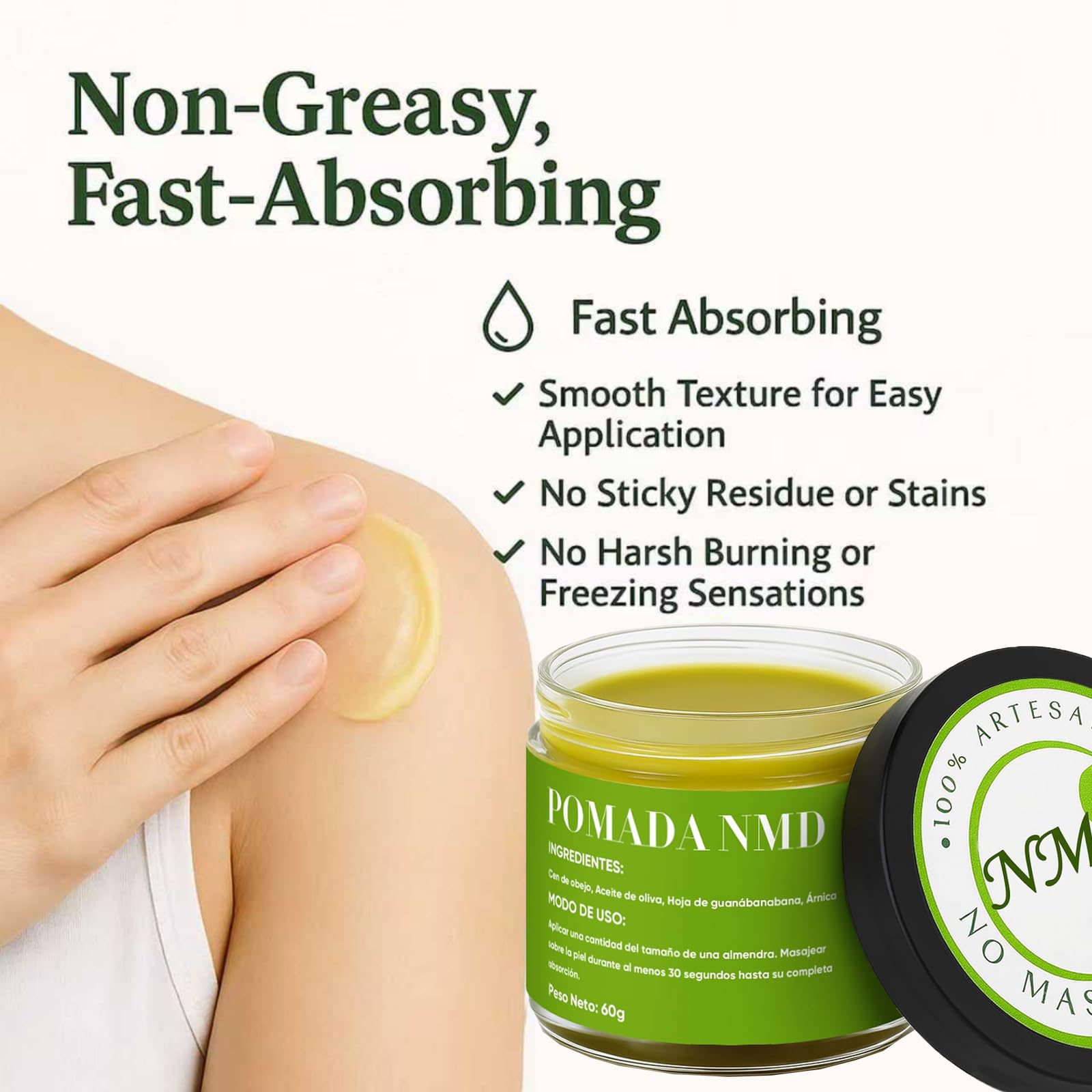 Dotkara NMD Ointment – Pain & Joint Support Cream, Non-Greasy, 2 oz