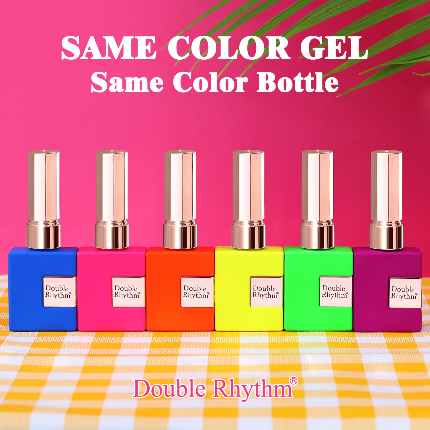 Double Rhythm 6 Pcs Gel Polish Set – 15ml, Same Color, Soak-Off, Neon Collection