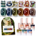 Double Rhythm Cat Eye Gel Nail Polish Set – 6 Same Color Bottles, 0.5 oz, Magnetic Holographic UV Gel Kit