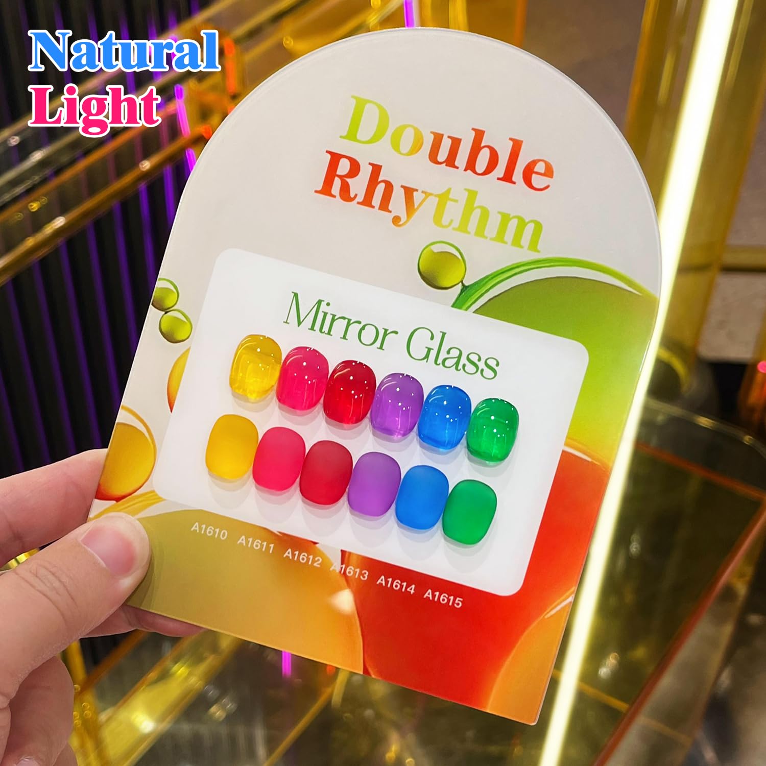 Double Rhythm 6 Pcs Gel Polish Set 15ml – Jelly Yellow, Pink, Red, Purple, Blue & More (Soak Off)