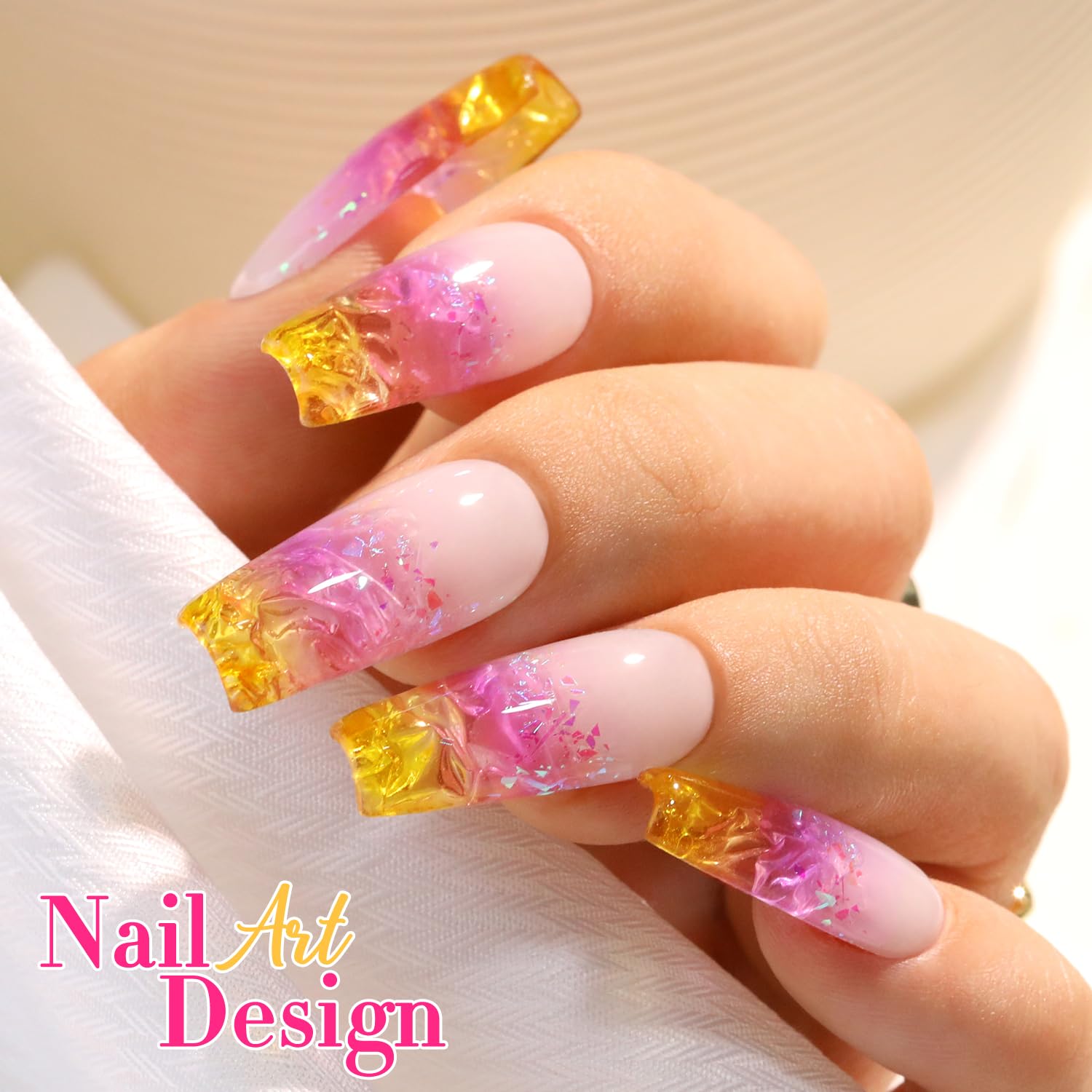 Double Rhythm 6 Pcs Gel Polish Set 15ml – Jelly Yellow, Pink, Red, Purple, Blue & More (Soak Off)
