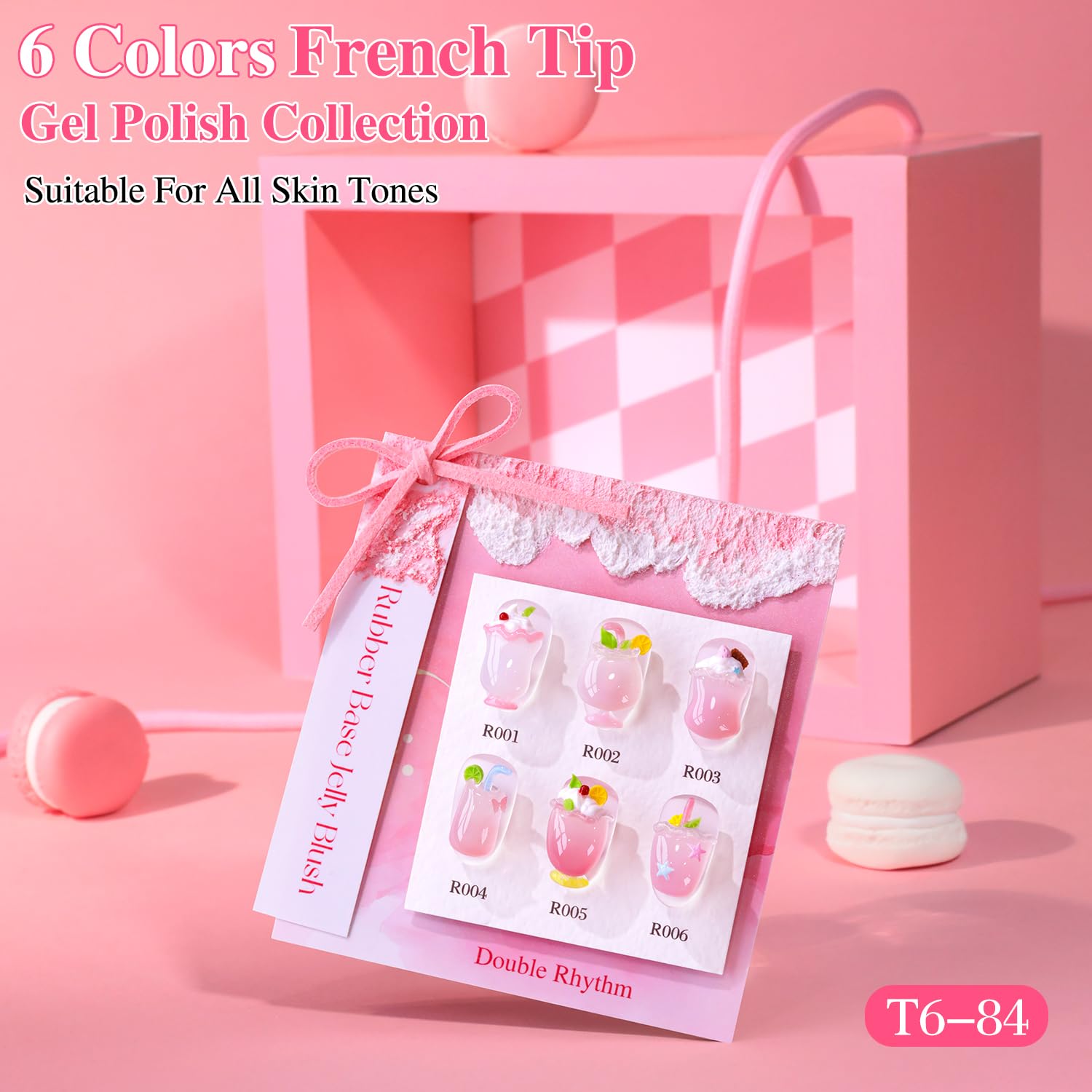 Double Rhythm 6 Pcs 15ml Gel Polish Set – Milky Nude Pink T6-84