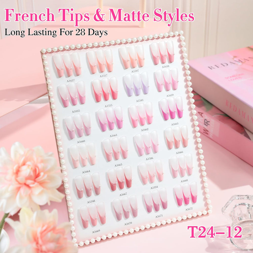 Double Rhythm 28Pcs Gel Nail Polish Set – Neutral Nude Collection T24-12 (0.5oz)