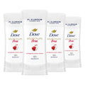 Dove Aluminum Free Deodorant for Women 4 Count Pomegranate and Lemon Verbena 72 hour odor protection 2.6 oz