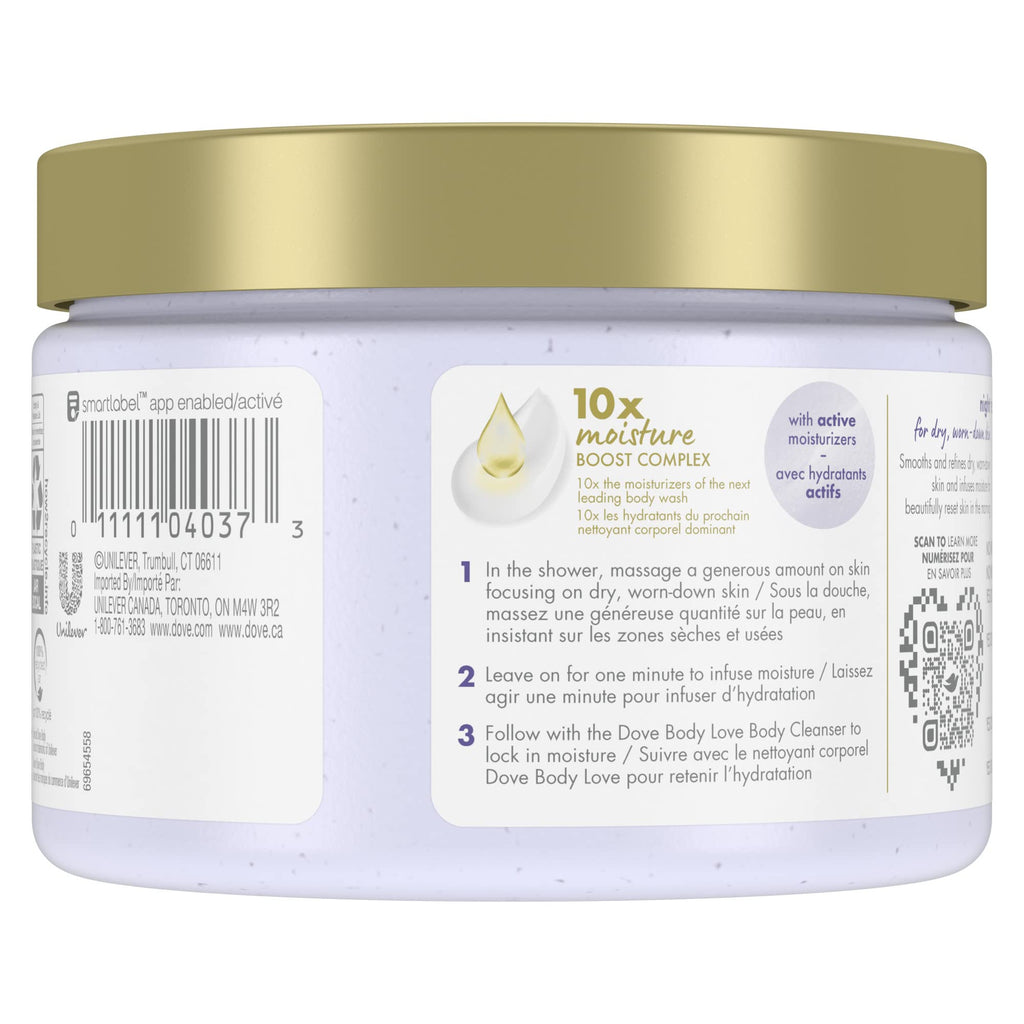 Dove Body Love Night Recovery Scrub with Retinol Serum | 340 g / 11.9 oz