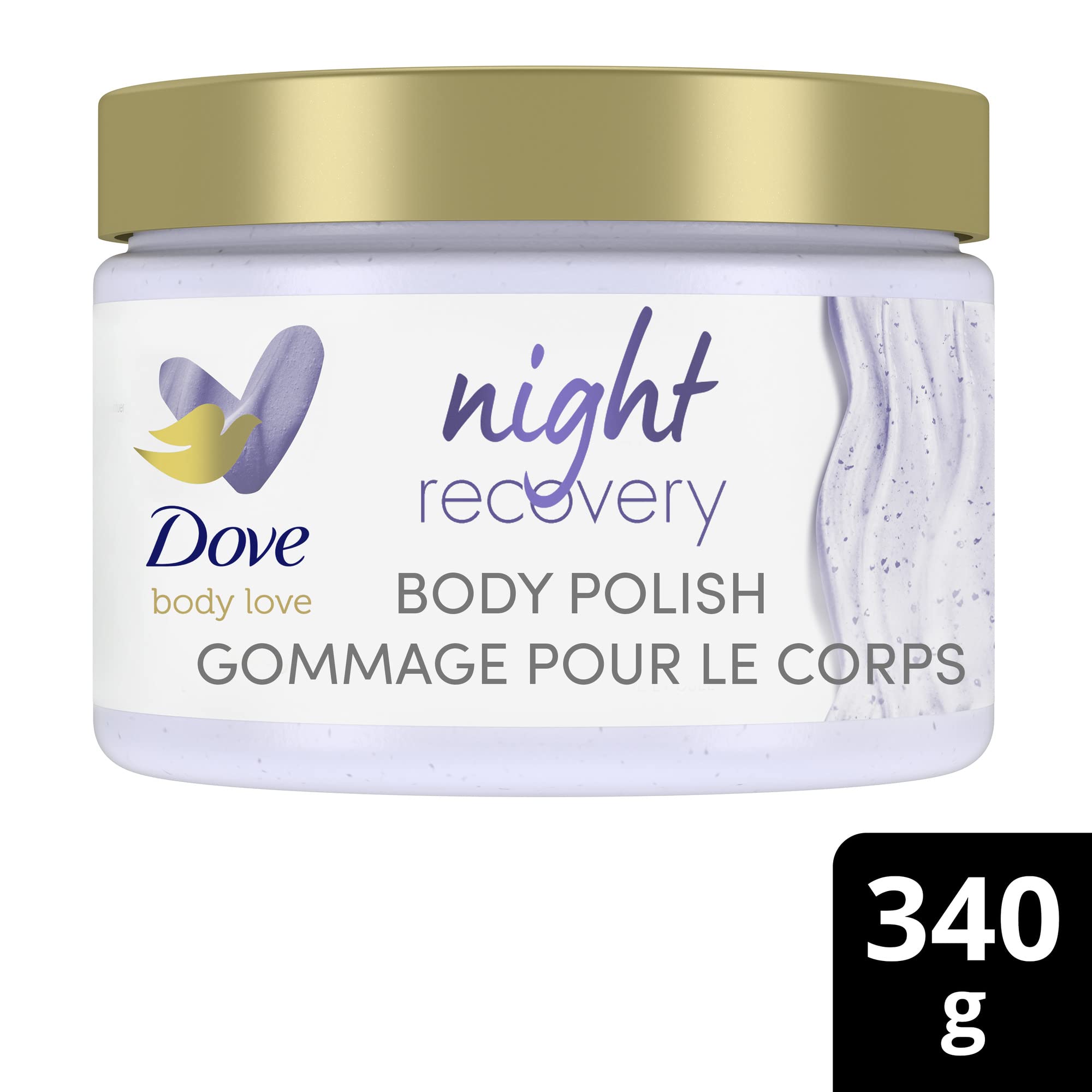 Dove Body Love Night Recovery Scrub with Retinol Serum | 340 g / 11.9 oz