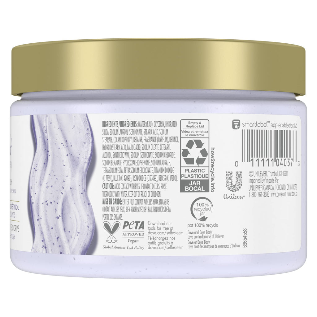 Dove Body Love Night Recovery Scrub with Retinol Serum | 340 g / 11.9 oz