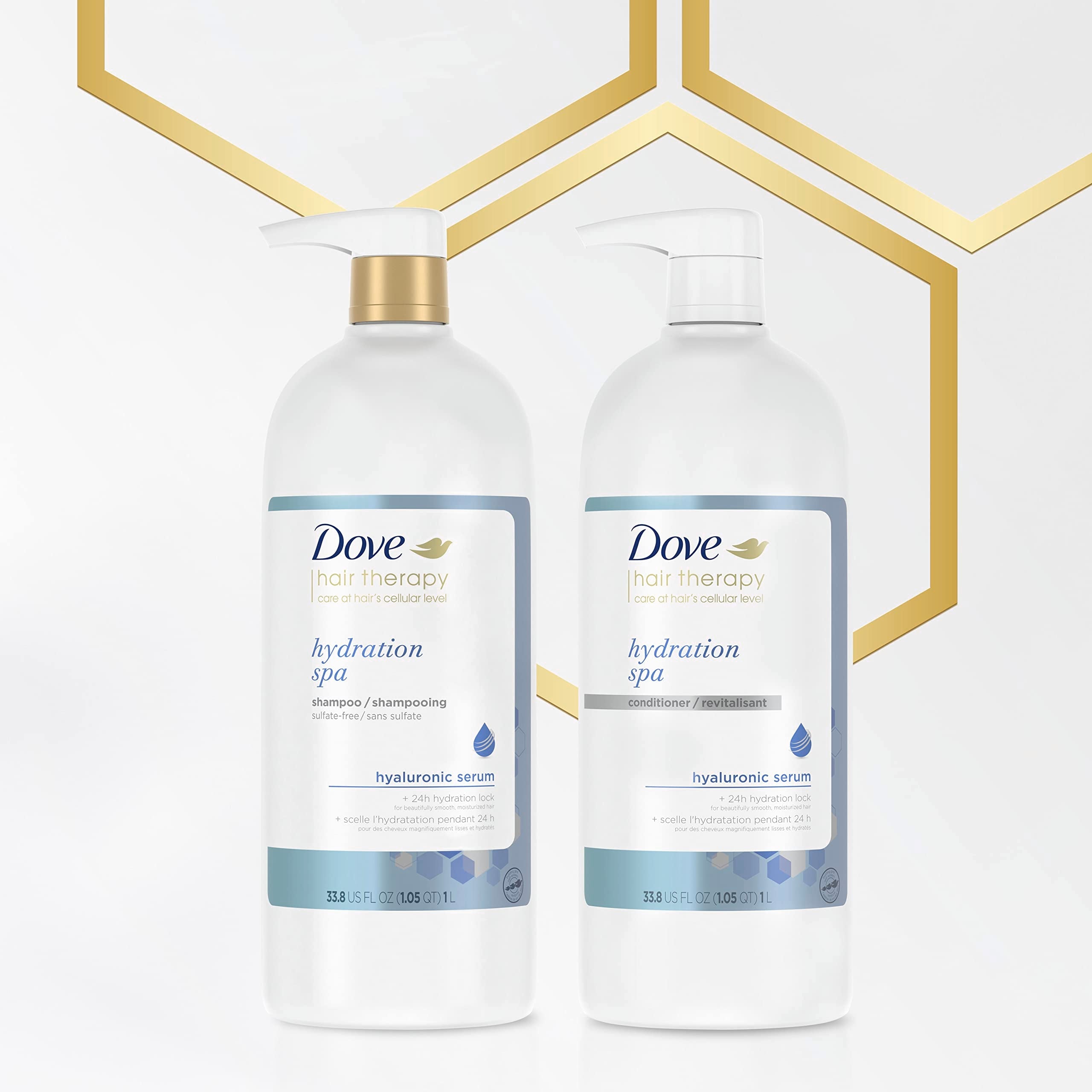 Dove Hydration Spa Conditioner for Dry Hair with Hyaluronic Serum – 33.8 oz