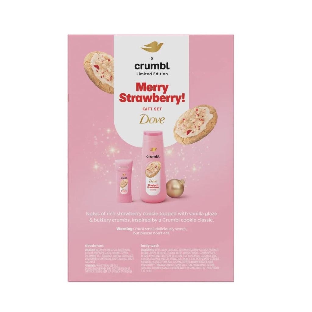 Dove Crumbl Limited Edition Strawberry Crumb Cake Gift Set – 2 Count