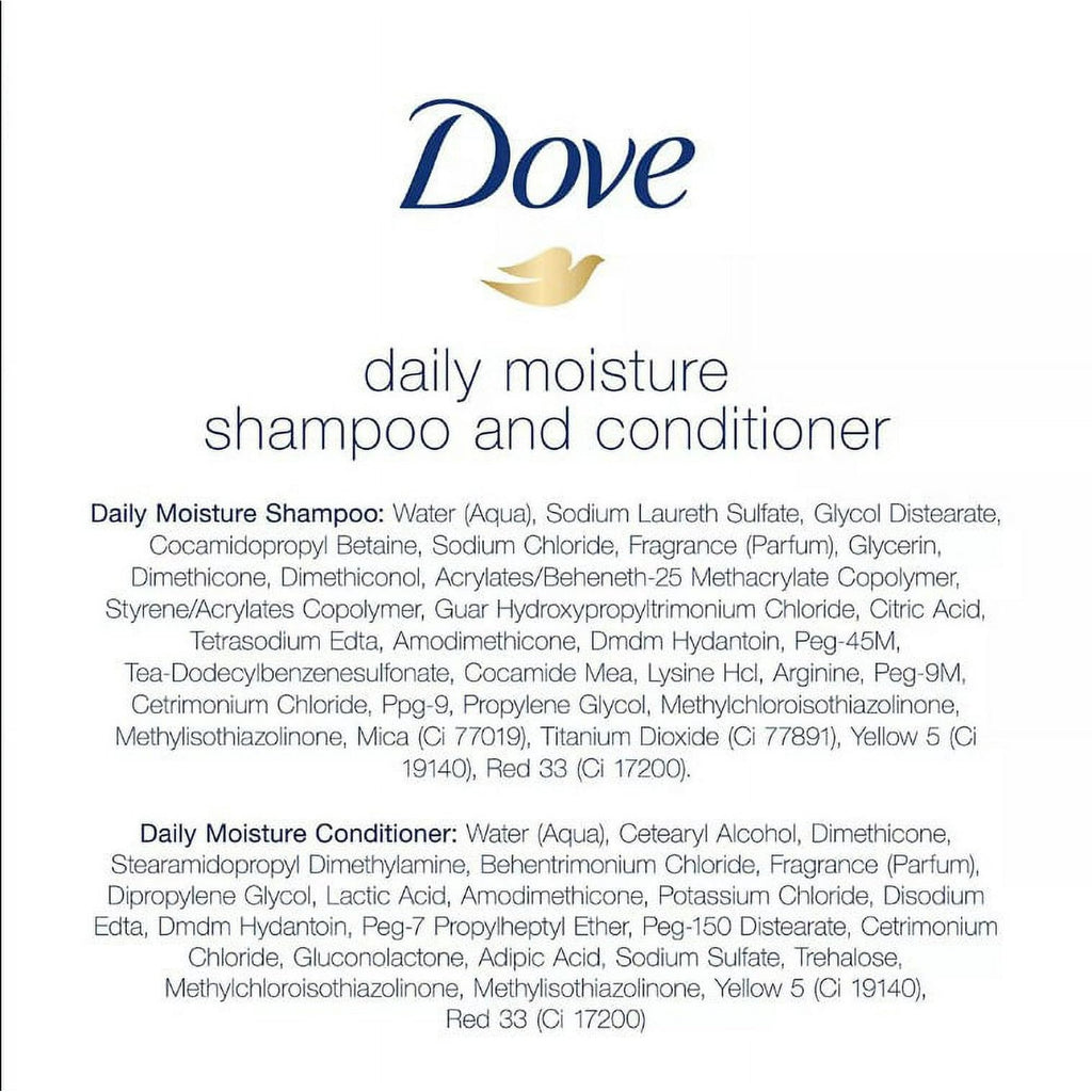Dove Moisturizing Shampoo and Conditioner with Pump Daily Moisture, 2 ct/40 oz