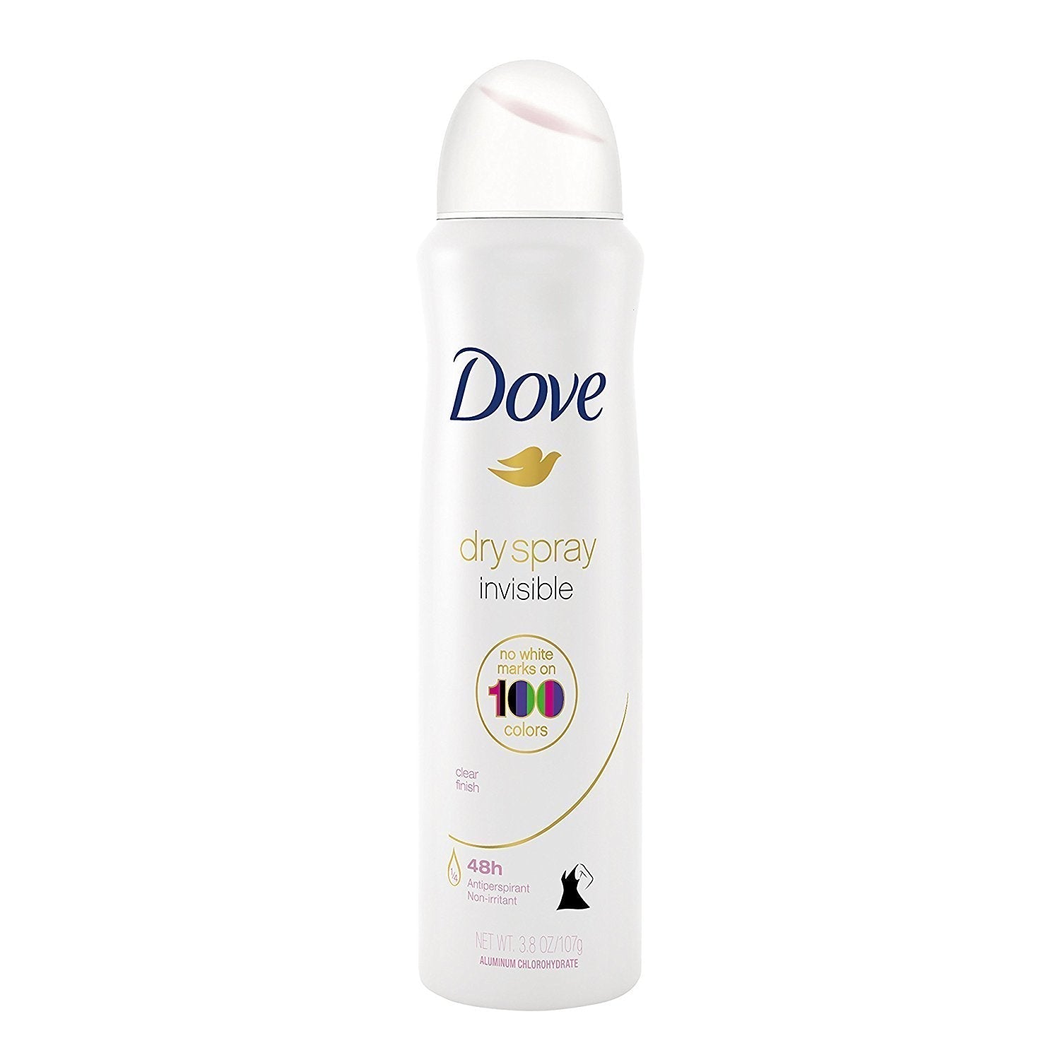 Dove Antiperspirant Dry Spray Invisible - Clear Finish, 3.8 oz per Can, Pack of 3
