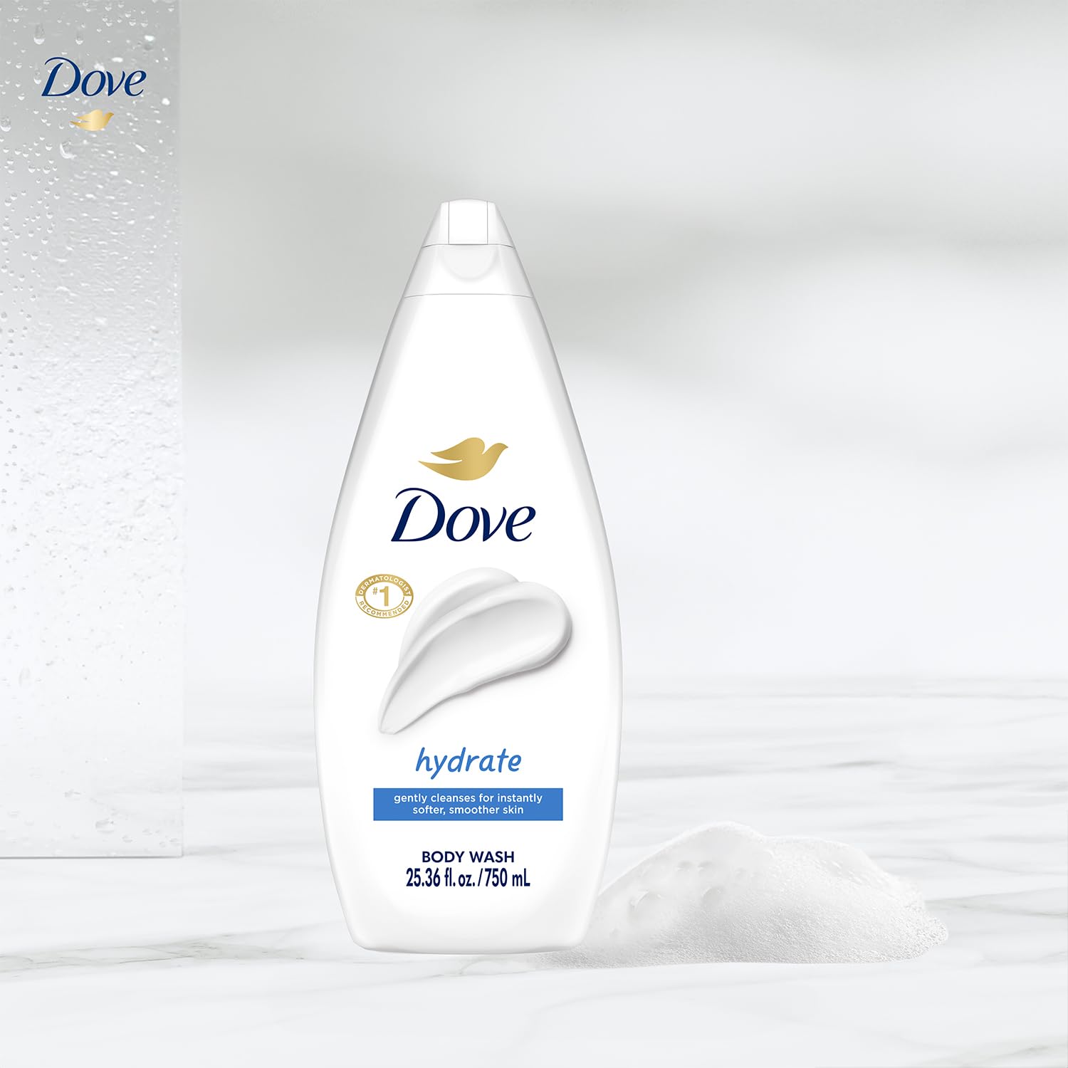 Dove Hydrate Body Wash 4-Pack – Moisturizing Cleanser for Soft, Smooth Skin (25.36 oz each)