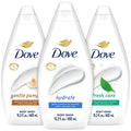 Dove Body Wash Variety 3-Pack – Hydrate, Gentle Pamper & Fresh Care (15.22 oz each)
