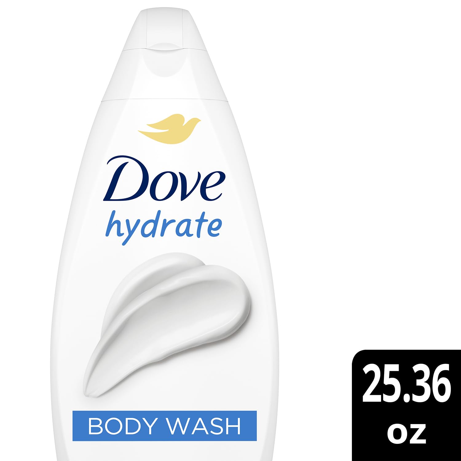 Dove Hydrate Body Wash 4-Pack – Moisturizing Cleanser for Soft, Smooth Skin (25.36 oz each)