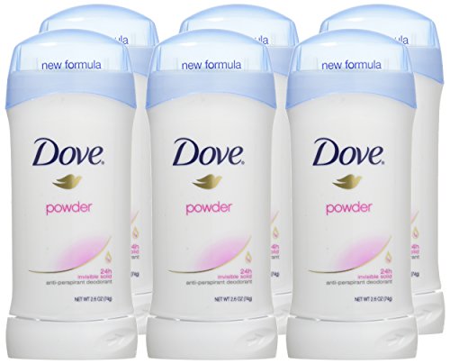 Dove Invisible Solid Deodorant 2.6 oz (76 ml) - 6 Pack, 24-Hour Protection