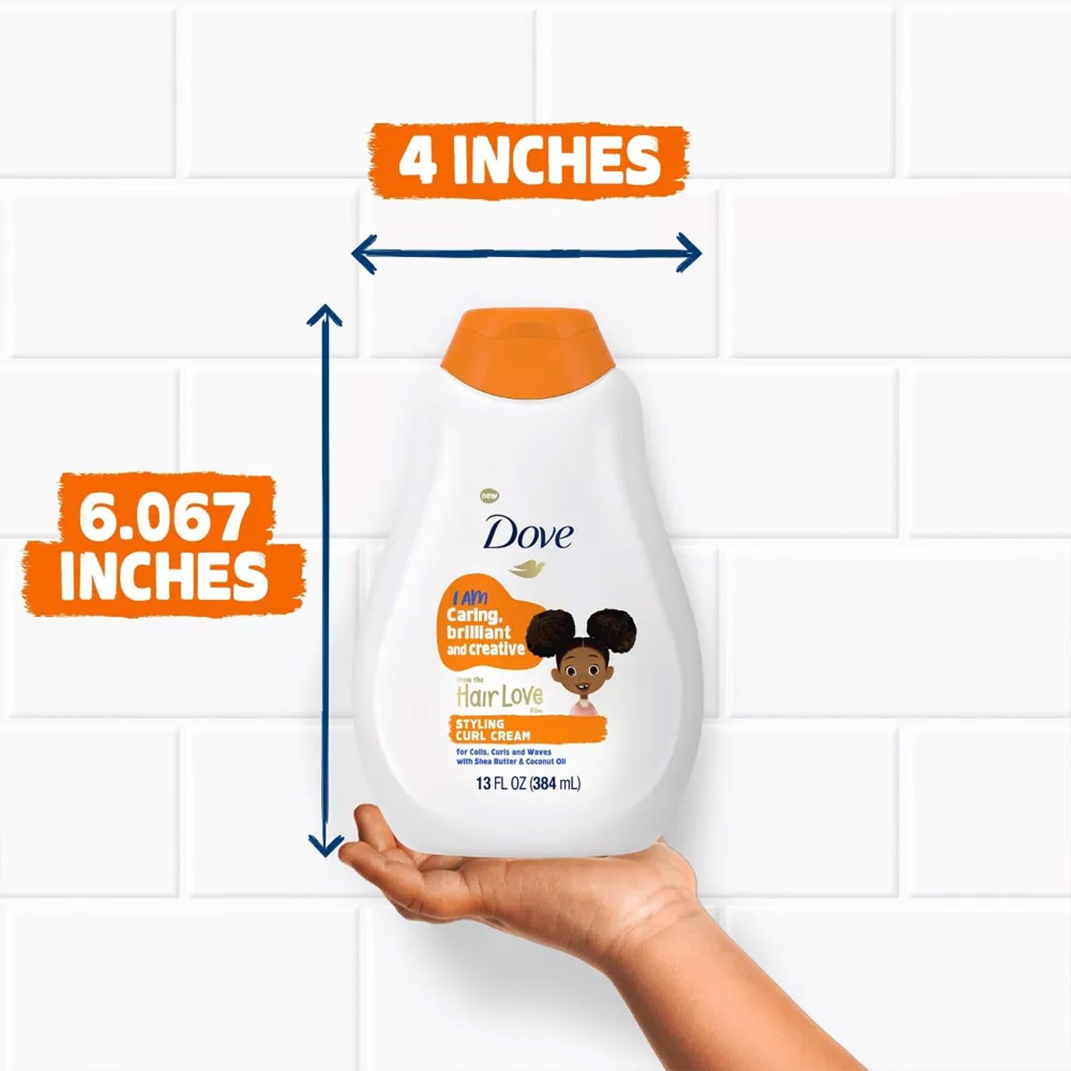 Dove Kids Moisturizing Shampoo + Styling Curl Cream Twin Pack – Hair Love, Coconut Cookie Scent