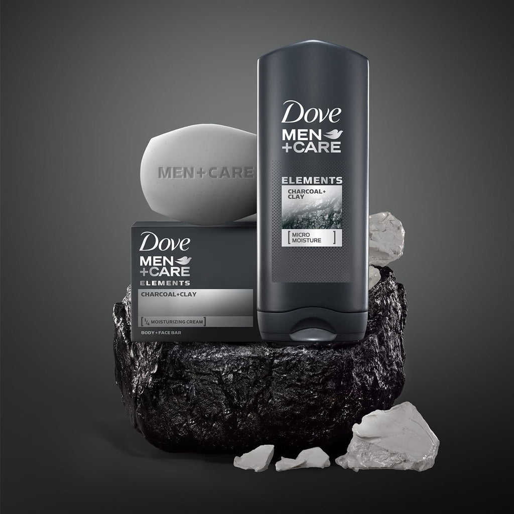 Dove Men+Care Charcoal Exfoliating Bar 12-Pack – 3-in-1 Soap for Skin, Hands & Shaving (3.75 oz ea)
