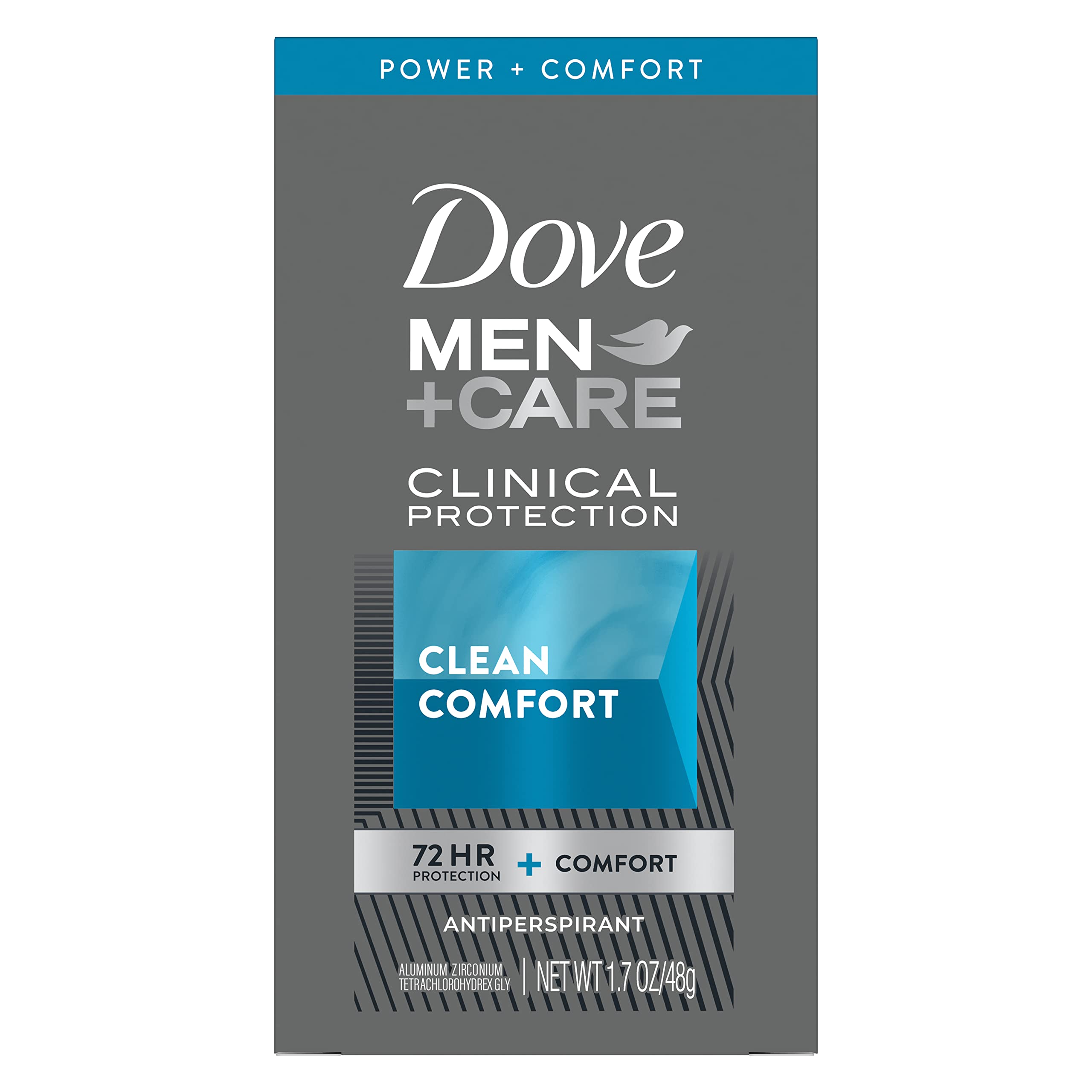 Dove Men+Care Clinical Protection Clean Comfort Antiperspirant Stick – 72-Hour Sweat & Odor Protection (3 x 1.7 oz)