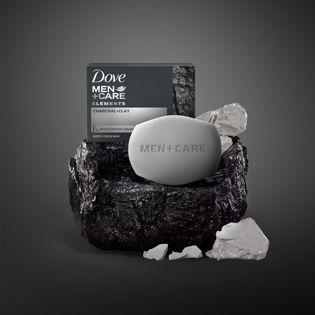 Dove Men+Care Charcoal Exfoliating Bar 12-Pack – 3-in-1 Soap for Skin, Hands & Shaving (3.75 oz ea)