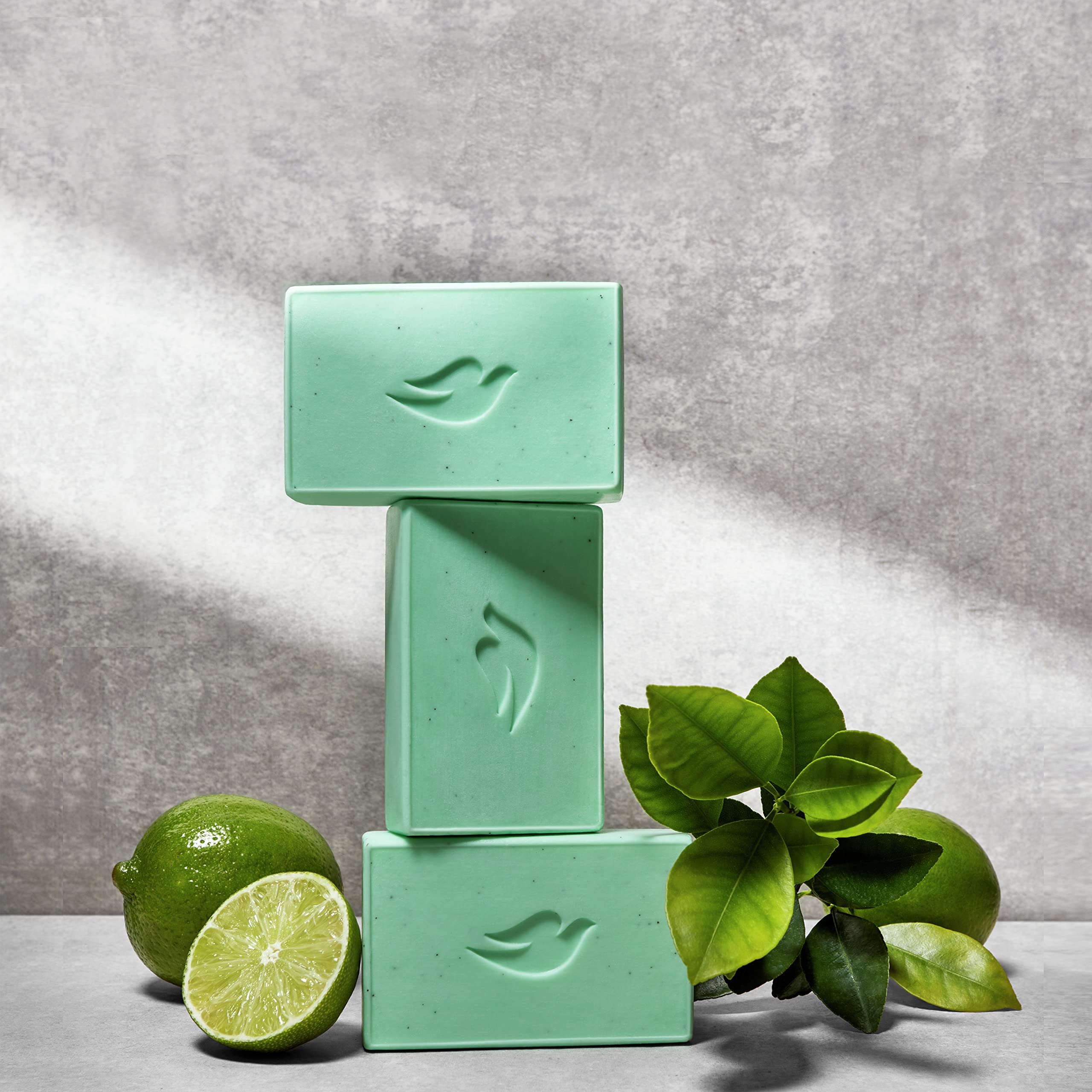 DOVE MEN + CARE Plant-Powered Reinvigorating Bar – Lime & Avocado Oil, 4-in-1 Hydrating Cleanser (5 oz x4)