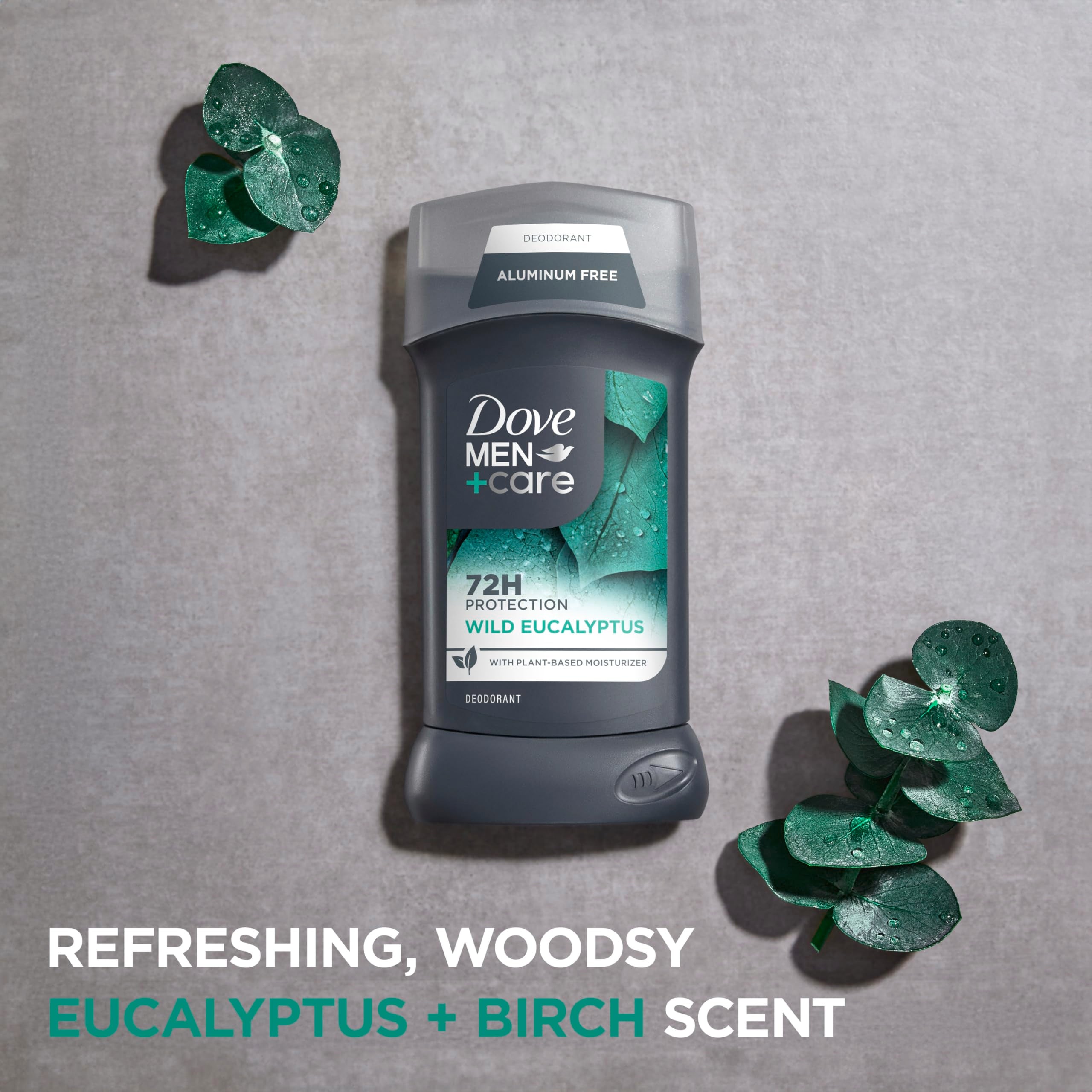 DOVE MEN+CARE Aluminum-Free Wild Eucalyptus Deodorant Stick – 3 oz (3-Pack)
