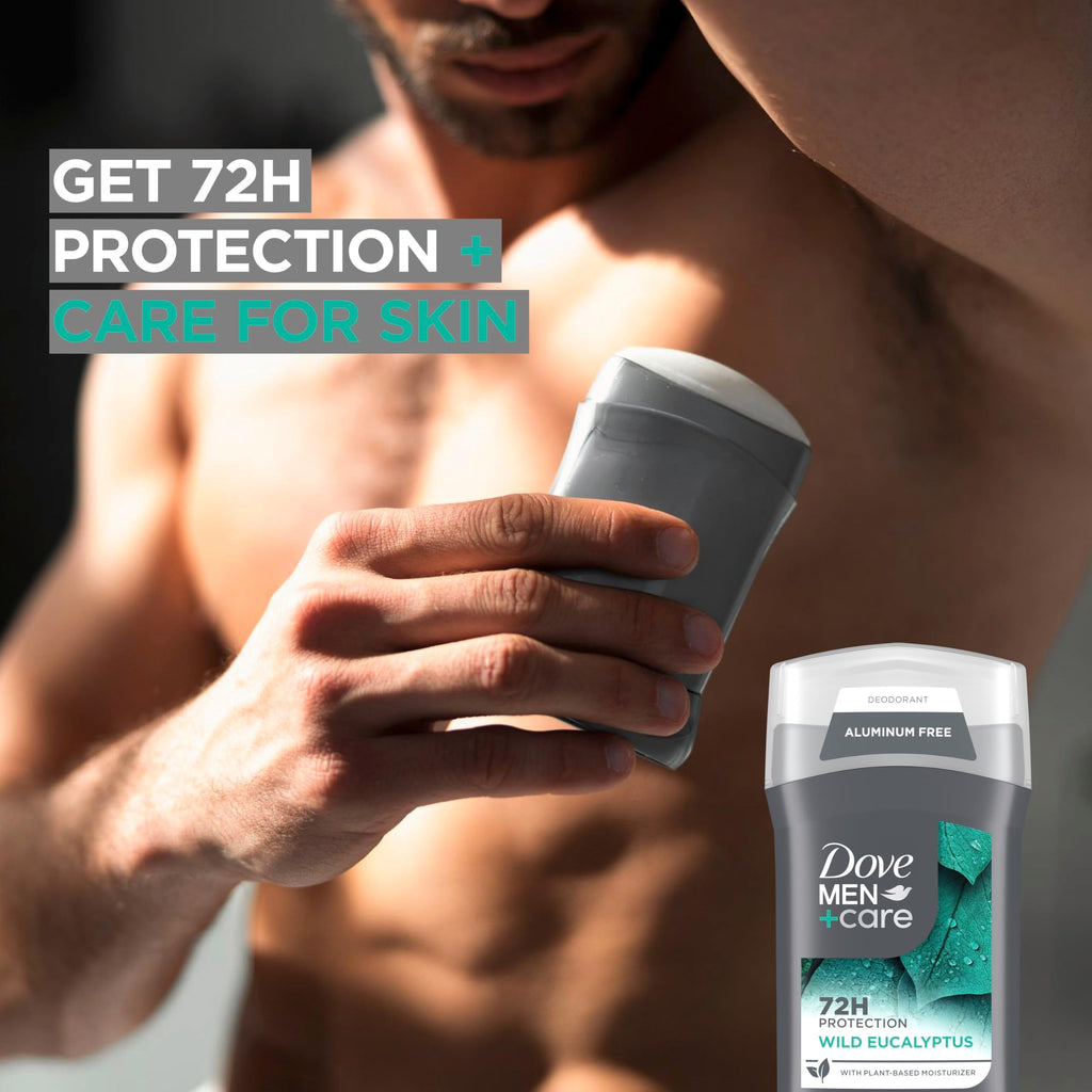 DOVE MEN+CARE Aluminum-Free Wild Eucalyptus Deodorant Stick – 3 oz (3-Pack)
