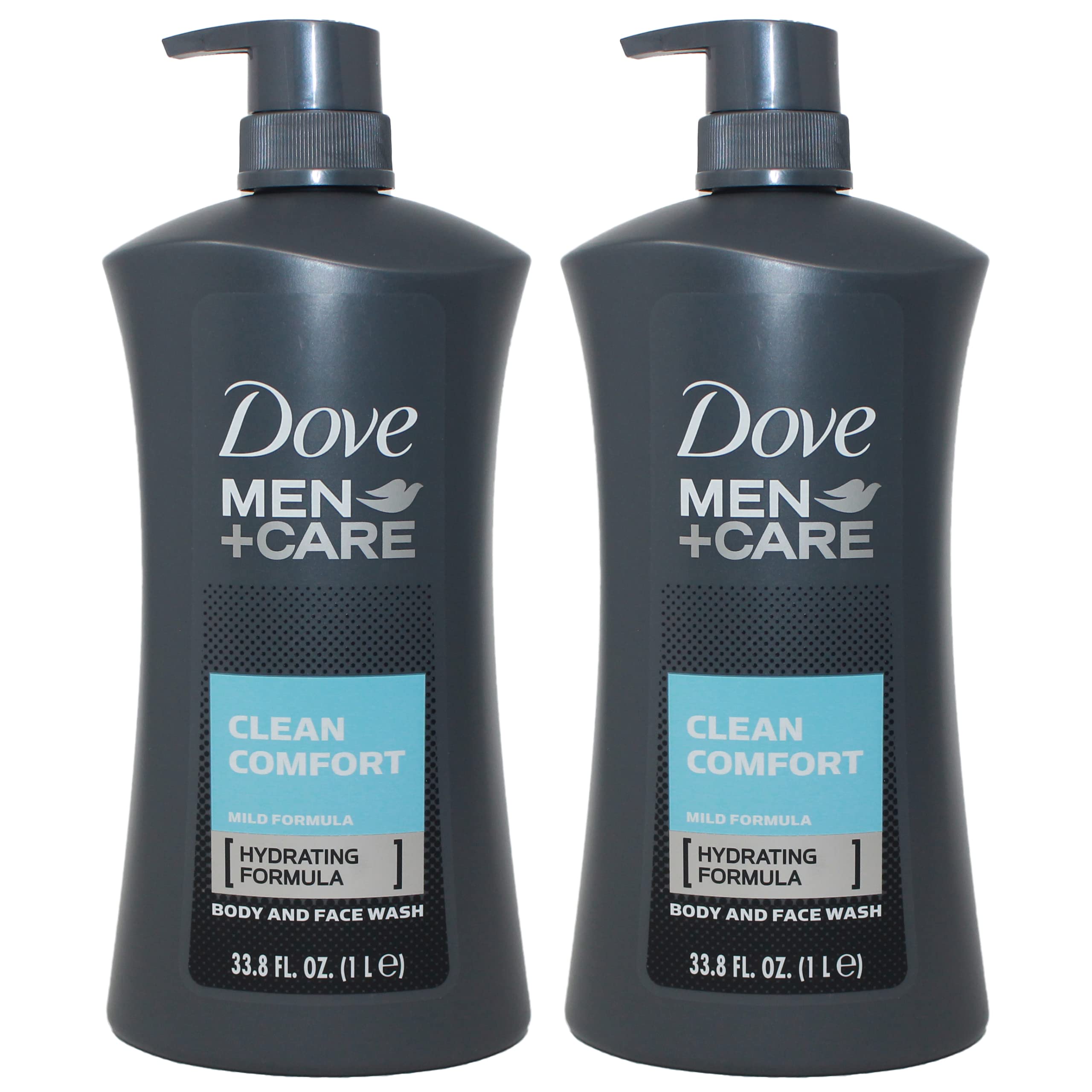 Dove Men Body Wash Clean Comfort 1L Pack of 2 | Hydrating Ultra-Light Cleanse for Men