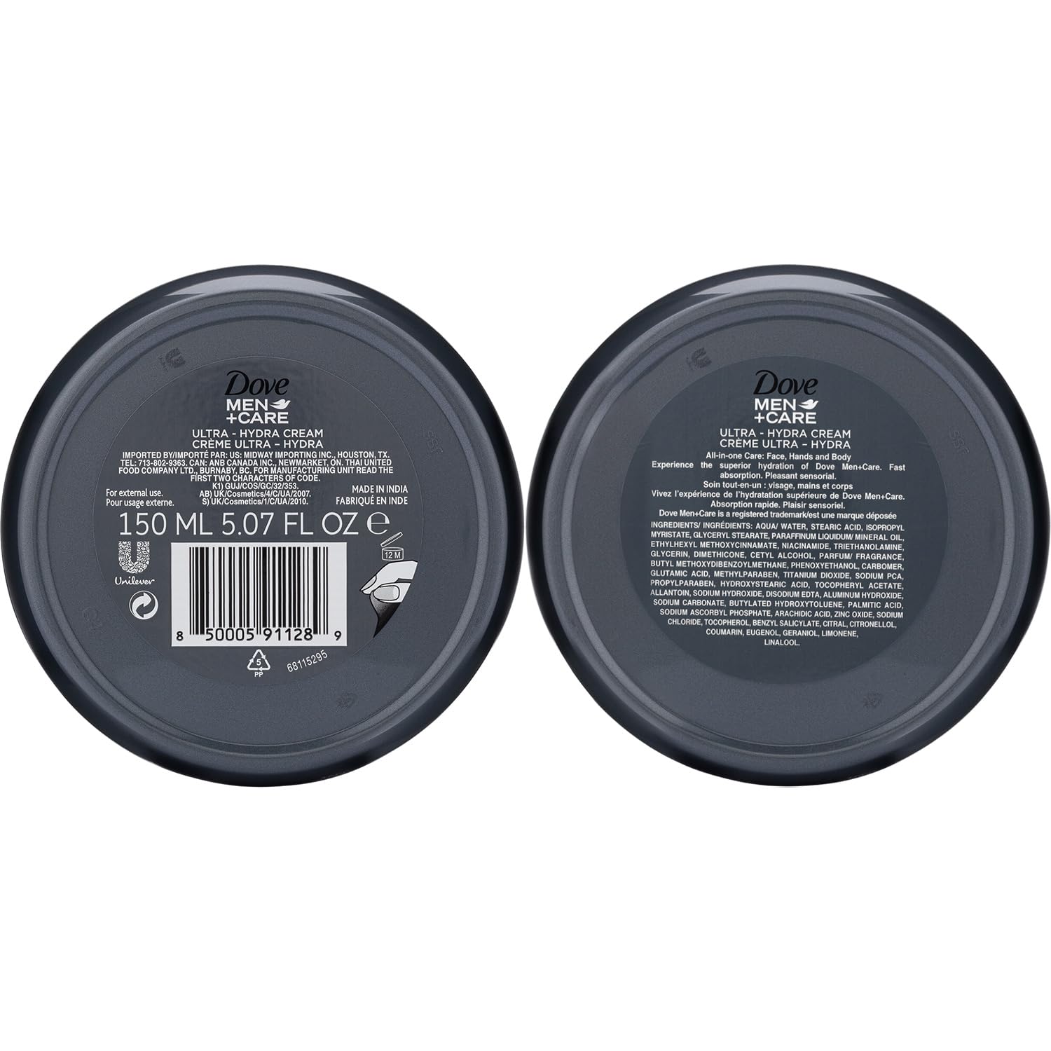 Dove Men+Care Ultra Hydra Cream – 3-in-1 Moisturizer for Men, All Skin Types, Pack of 12
