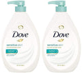 Dove Sensitive Skin Body Wash Pump – NutriumMoisture, Soap-Free, 34 fl oz (2 Pack)