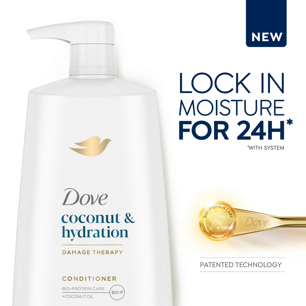 Dove Ultra Care Coconut & Hydration Conditioner for Dry Hair – Nourishes with Coconut, Jojoba & Sweet Almond Oils