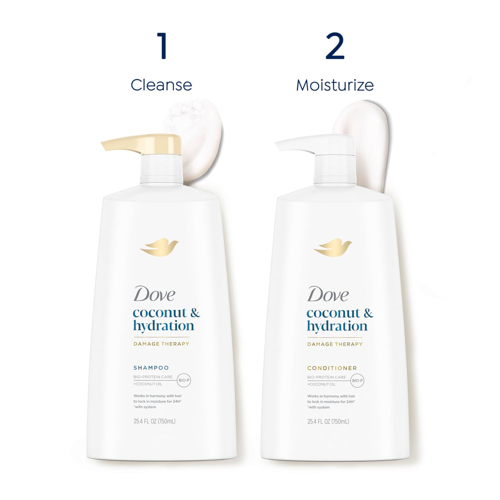 Dove Ultra Care Coconut & Hydration Conditioner for Dry Hair – Nourishes with Coconut, Jojoba & Sweet Almond Oils