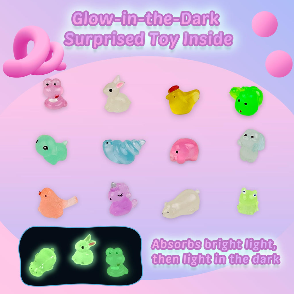 DOVIPE Kids Bath Bombs Gift Set – 12 pcs with Glow-in-the-Dark Toy Inside