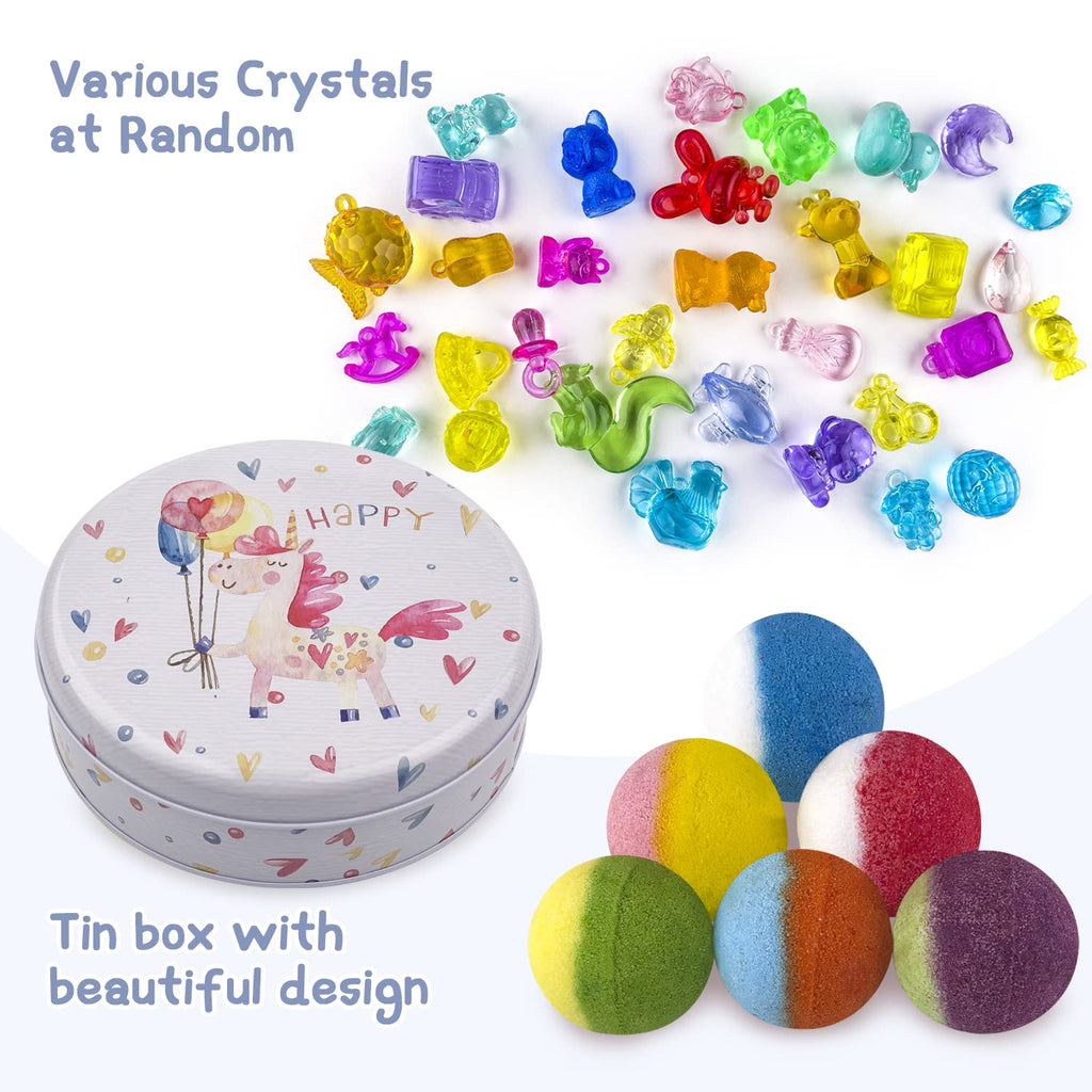 DOVIPE Kids Bath Bombs – 12 Surprise Toy Bath Fizzies, Natural & Organic, Gift Set