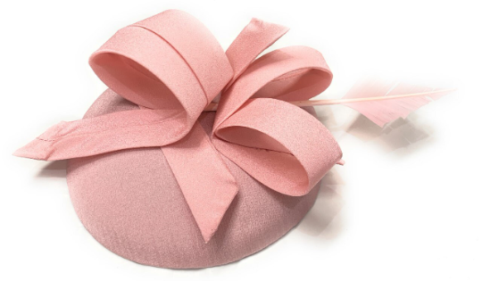 Duky DustyPink Pillbox Fascinator Swirl on Headband