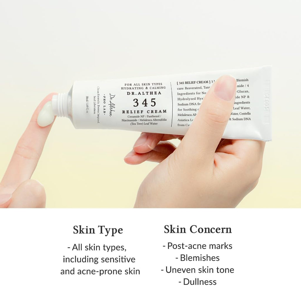 Dr.Althea 345 Relief Cream | Blemish Care & Moisturizing Relief (Vegan, 2x1.69 fl oz)