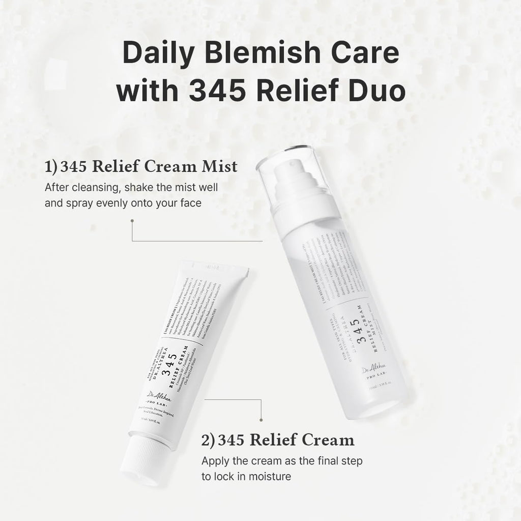 Dr.Althea 345 Relief Cream & Mist Duo | Soothing Moisture for Sensitive Skin | Vegan Korean Skincare