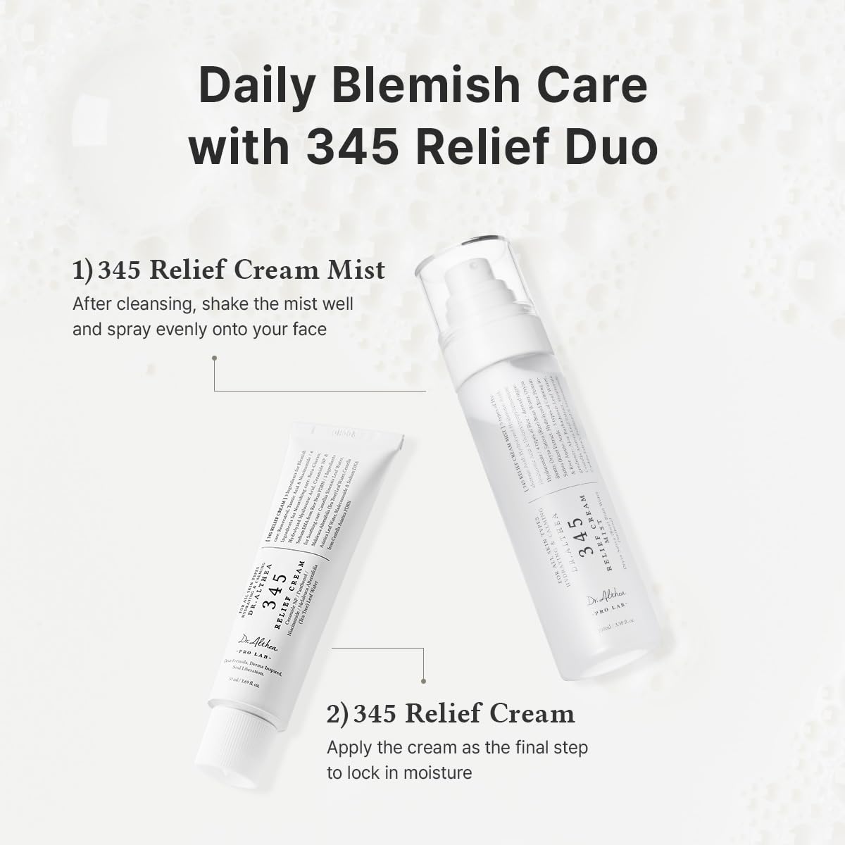 Dr.Althea 345 Relief Cream & Mist Duo | Soothing Moisture for Sensitive Skin | Vegan Korean Skincare