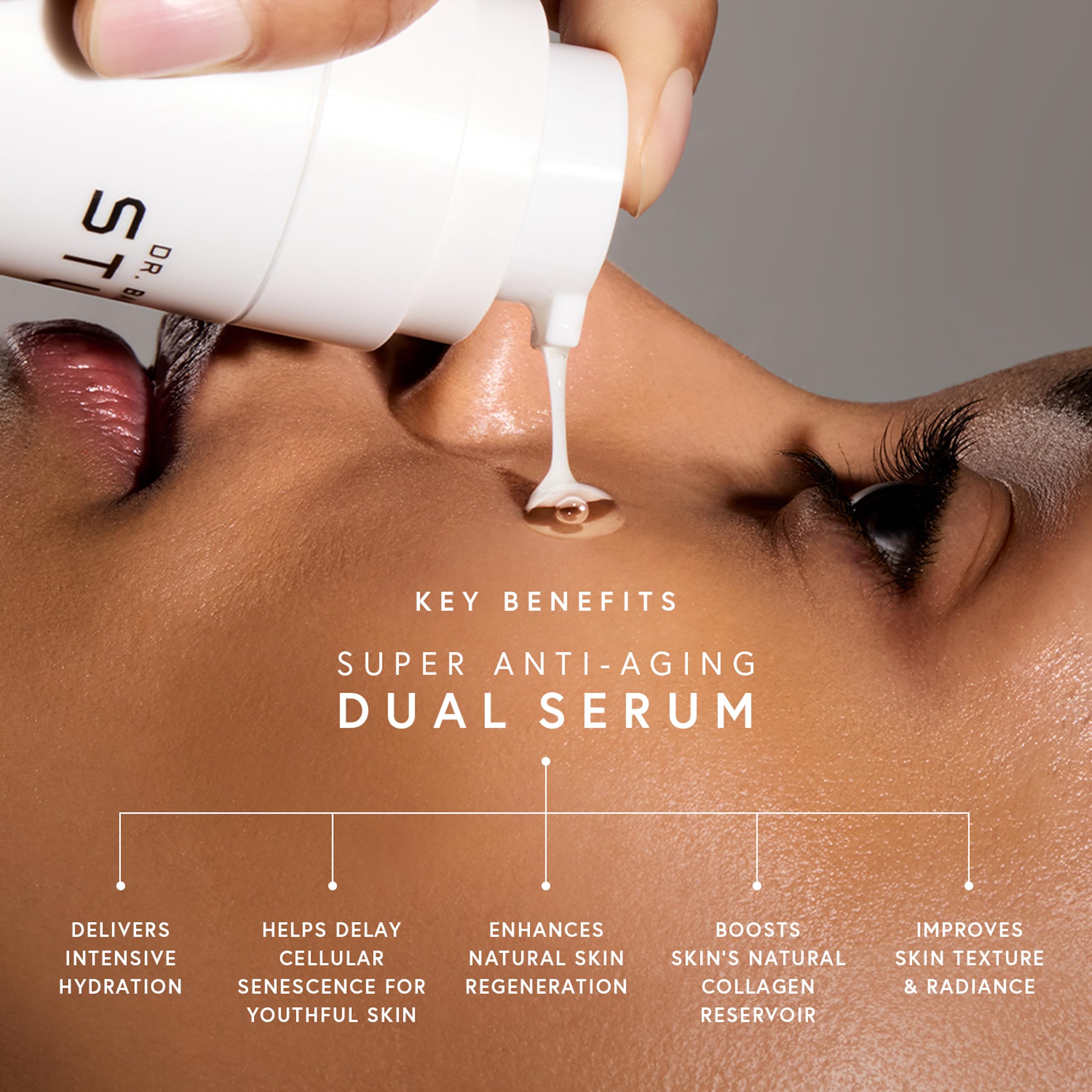 Dr. Barbara Sturm Super Anti Aging Dual Serum 1.7 Fl Oz – Hydrating Peptide & Ceramide Facial Serum