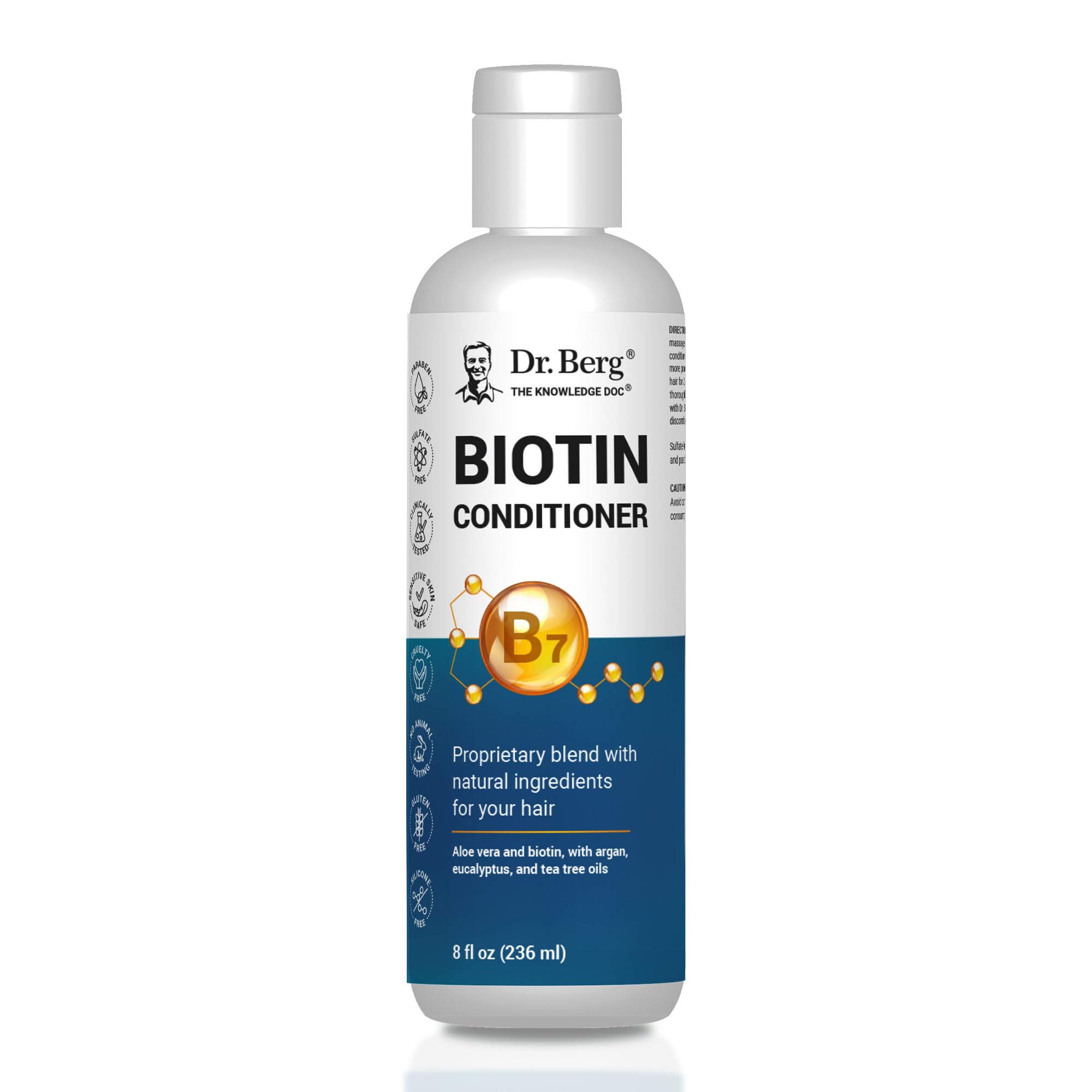 Dr. Berg Biotin Conditioner for Men & Women – Paraben/Sulfate/Silicone-Free with Biotin & Botanicals | 8 fl oz