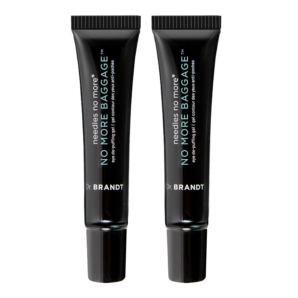 Dr. Brandt Needles No More Baggage – 0.23 oz Pack of 2 | Eye De-Puffing Gel for Bags, Puffiness & Dark Circles