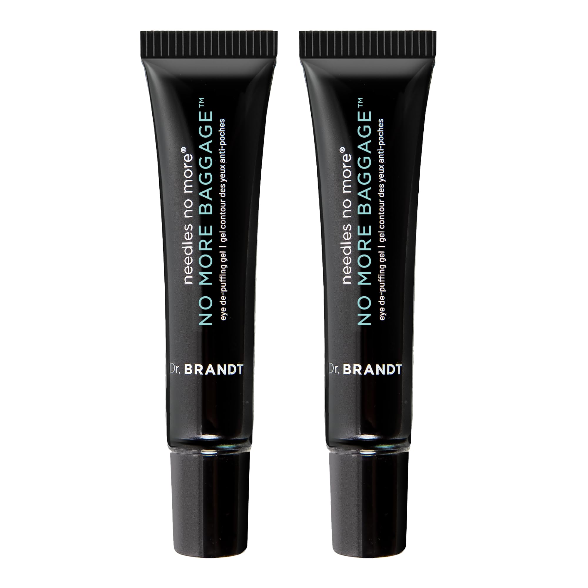 Dr. Brandt Needles No More Baggage – 0.23 oz Pack of 2 | Eye De-Puffing Gel for Bags, Puffiness & Dark Circles