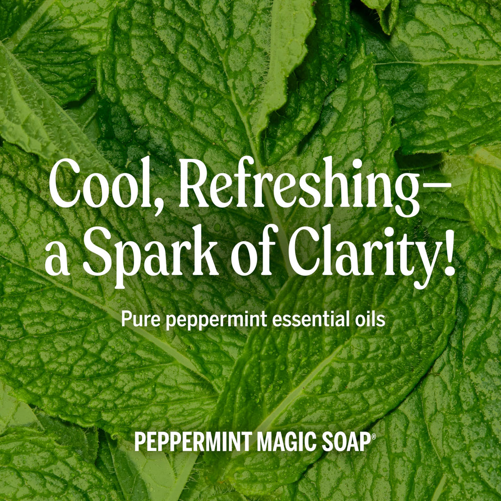 Dr. Bronner's Peppermint Pure-Castile Magic Soap 32 oz (2-Pack) | Organic Oils, Fair Trade