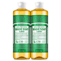 Dr. Bronner's Almond Castile Liquid Soap 16 oz (2-Pack) – 18-in-1 Uses
