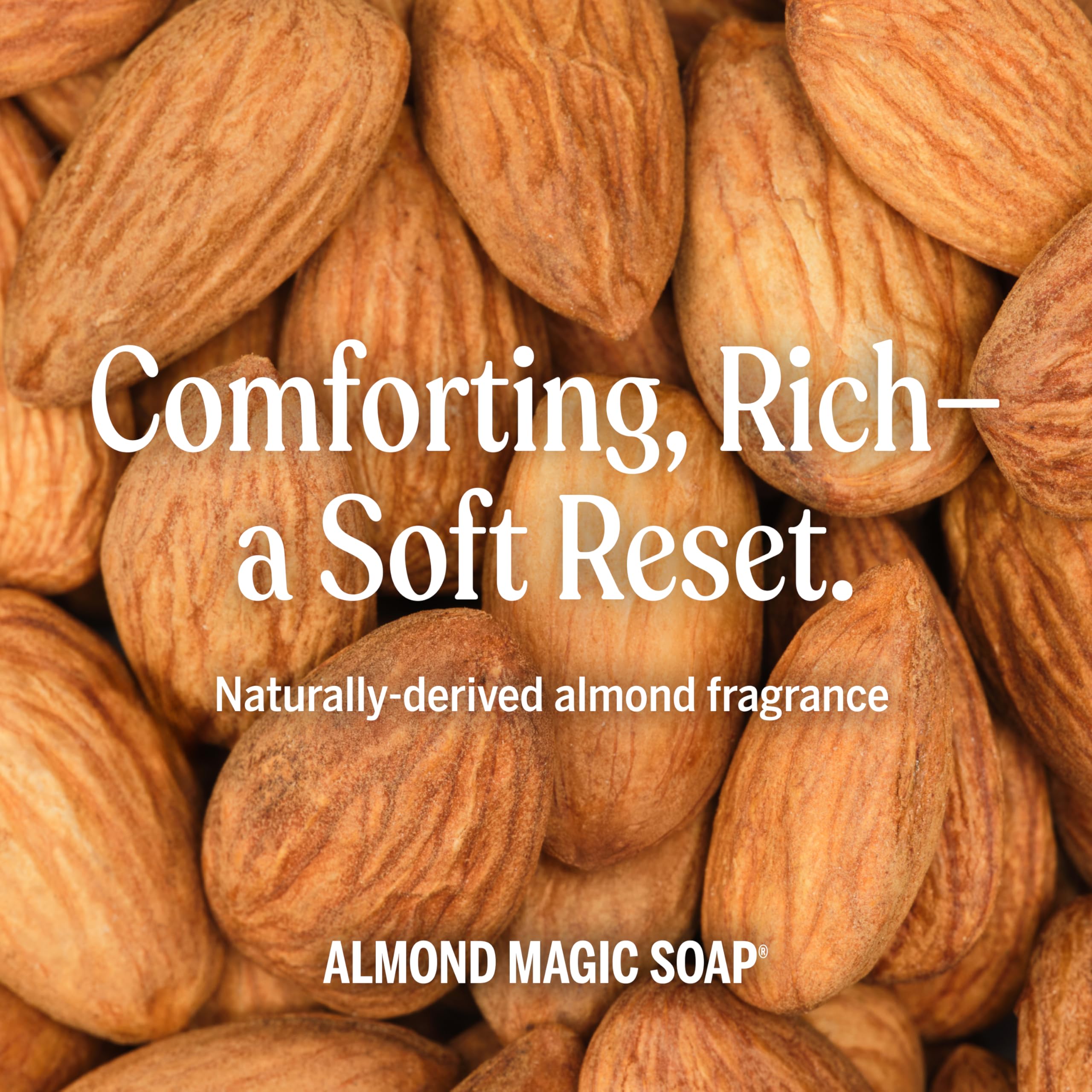 Dr. Bronner's Pure-Castile Almond Soap Liquid – Regenerative Organic Oils, 32oz + Refill
