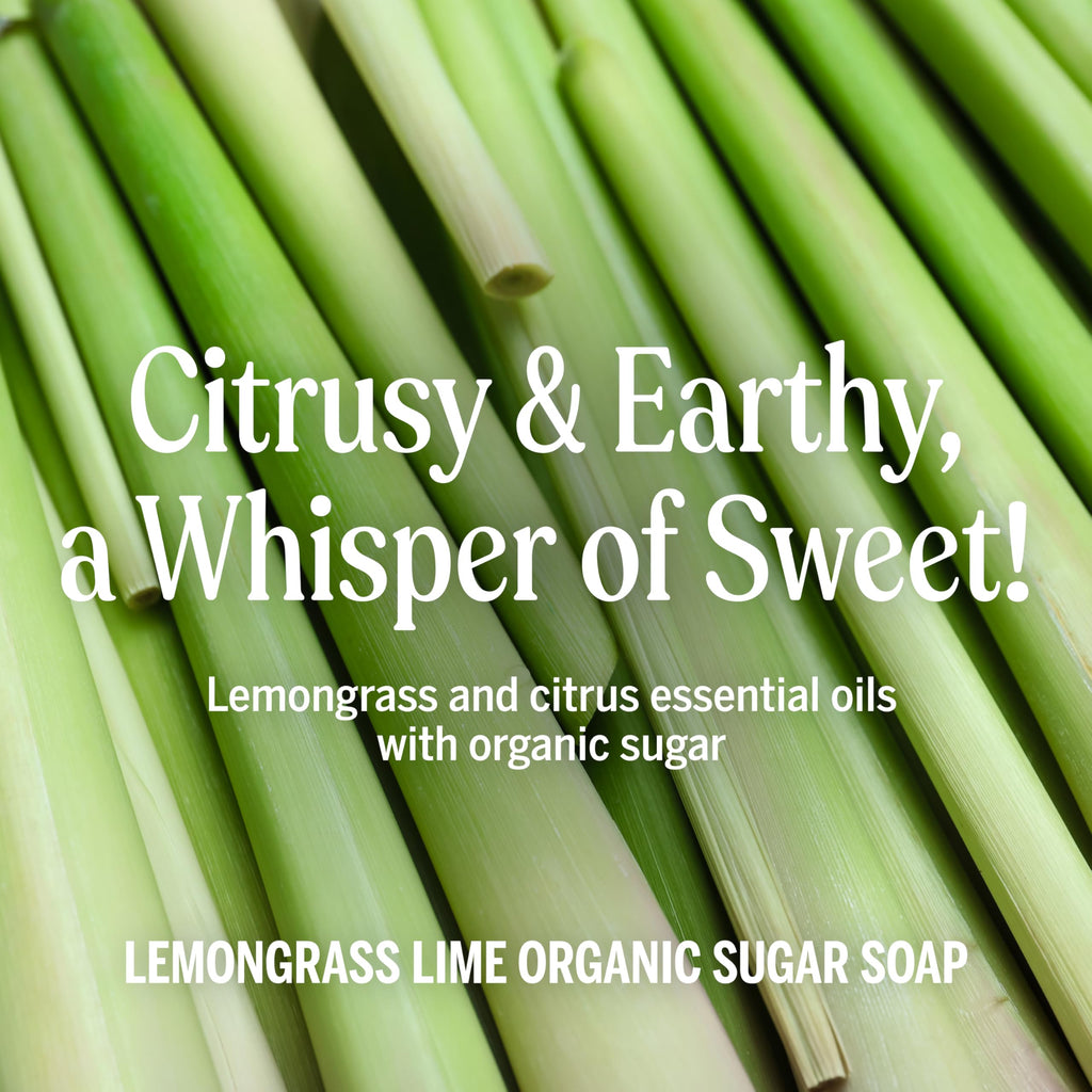 Dr. Bronner's Organic Sugar Soap (Lemongrass, 64 oz) - 4-in-1 Use: Hands, Body, Face & Hair