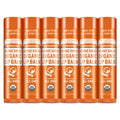Dr. Bronner’s Organic Lip Balm 6-Pack (0.15oz) – Natural, Petroleum-Free Lip Care, Orange Ginger