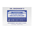 Dr. Bronner's Pure Castile Peppermint Bar Soap – 5 oz, Pack of 6 | Organic Oils