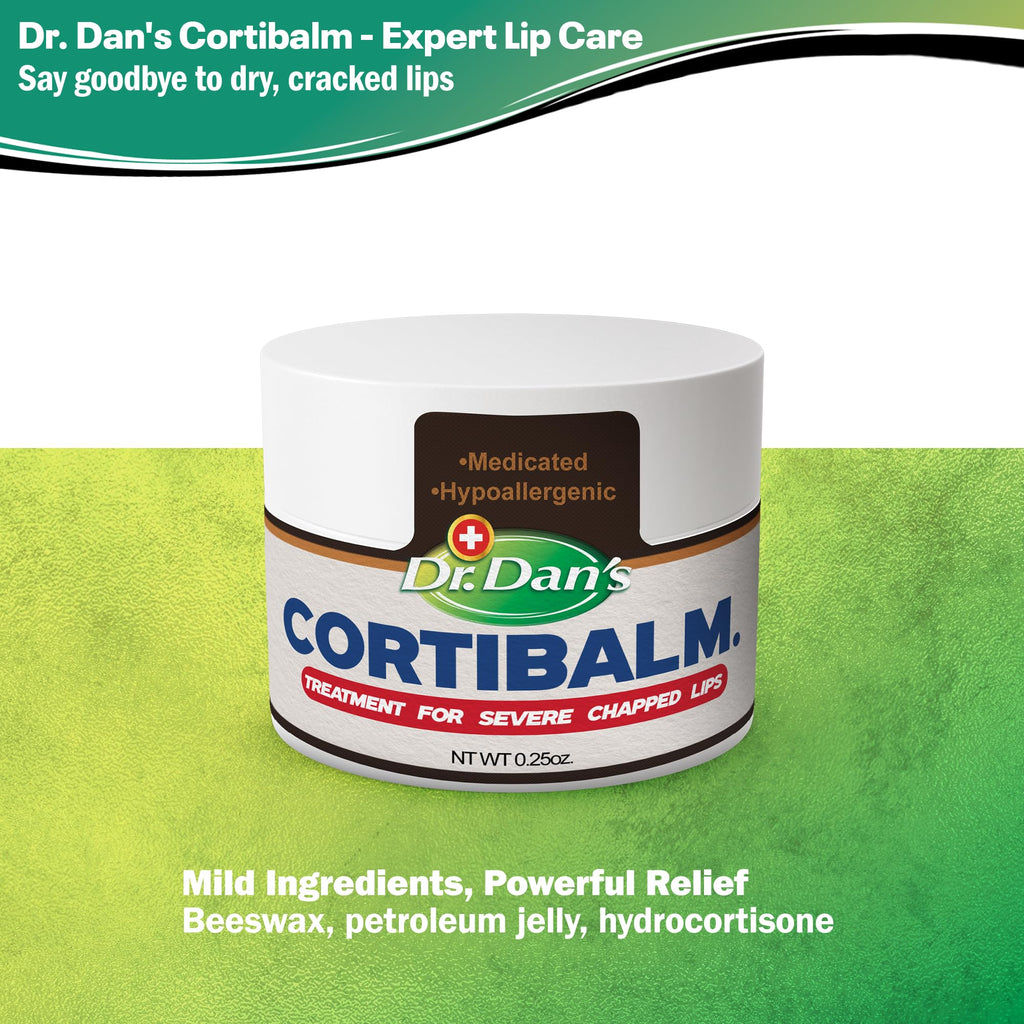 Dr. Dan's Cortibalm Jar 3 Pack – Lip Care for Dry, Chapped Lips