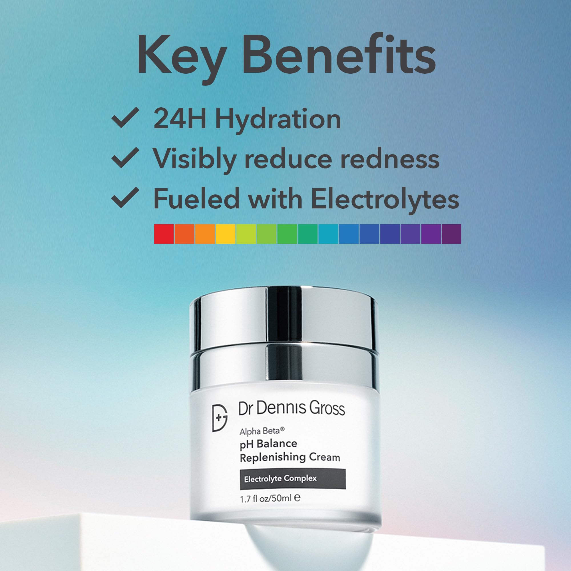 Dr Dennis Gross Alpha Beta pH Balance Replenishing Cream — Lightweight Gel-Cream with Electrolytes & AHAs