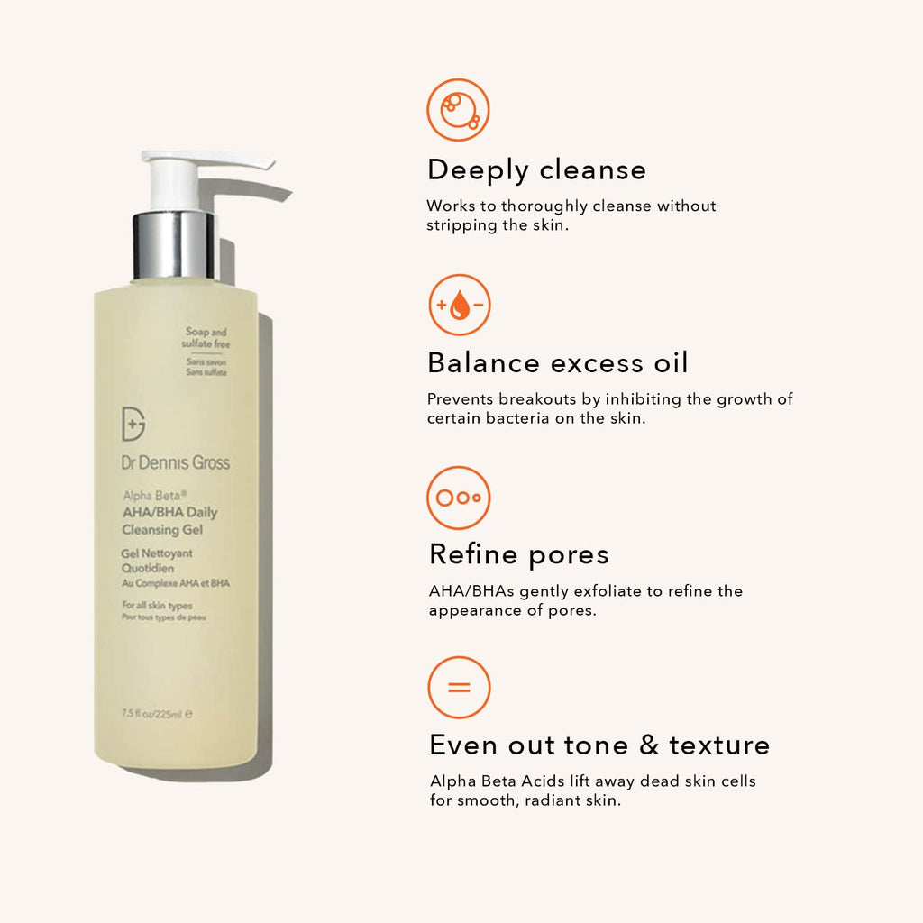 Dr Dennis Gross Alpha Beta Daily Cleansing Gel – Purify Dull, Congested Skin